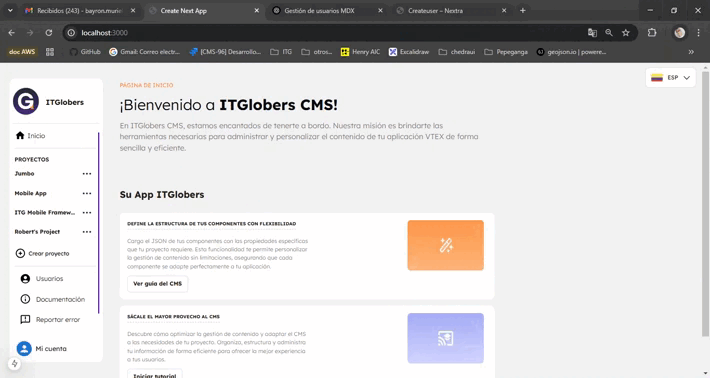 crear usuario