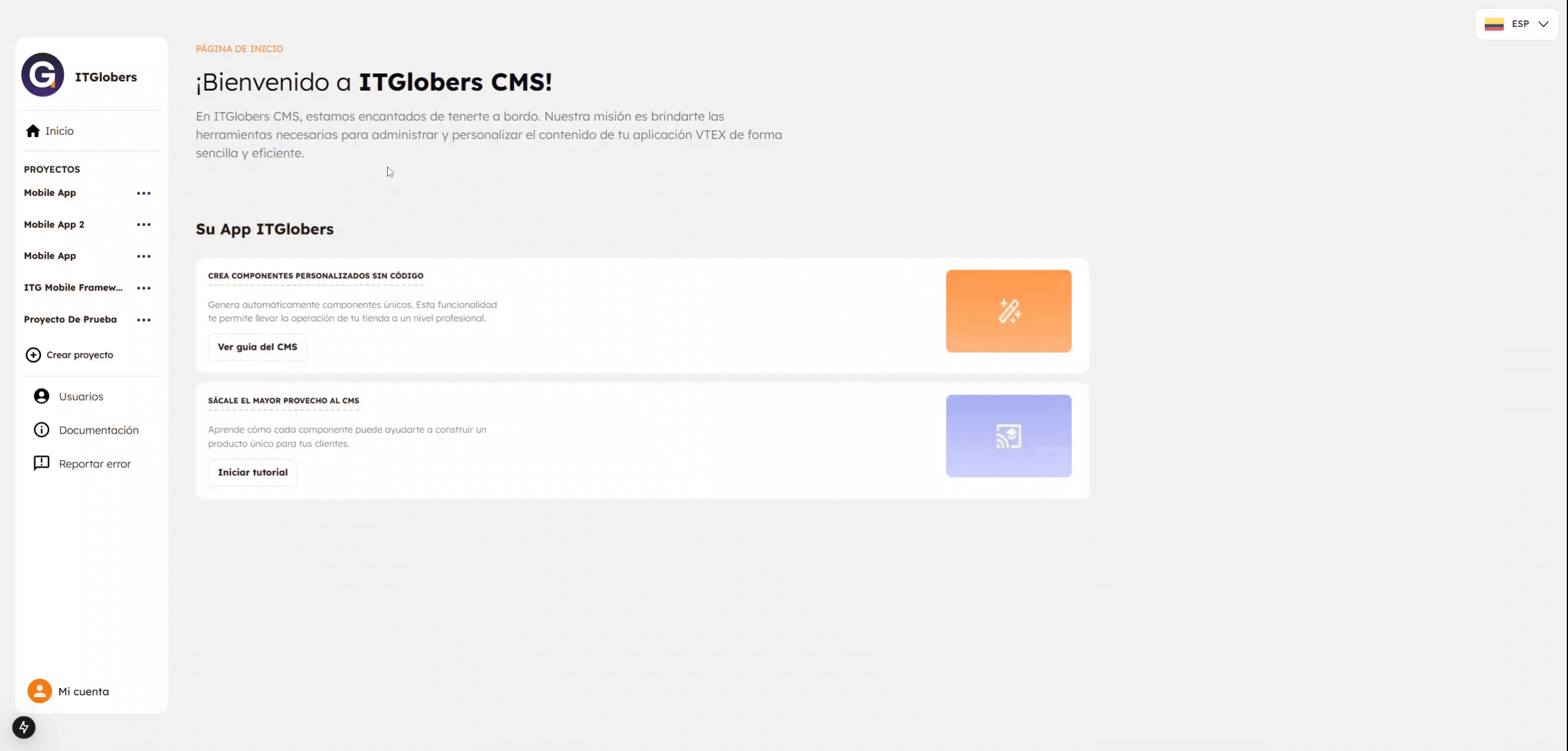 Abrir modal crear proyecto