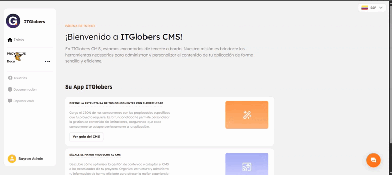 flujo administrador de proyecto