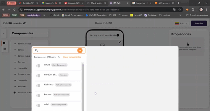 ej de añadir componente