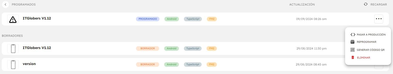 menu contextual